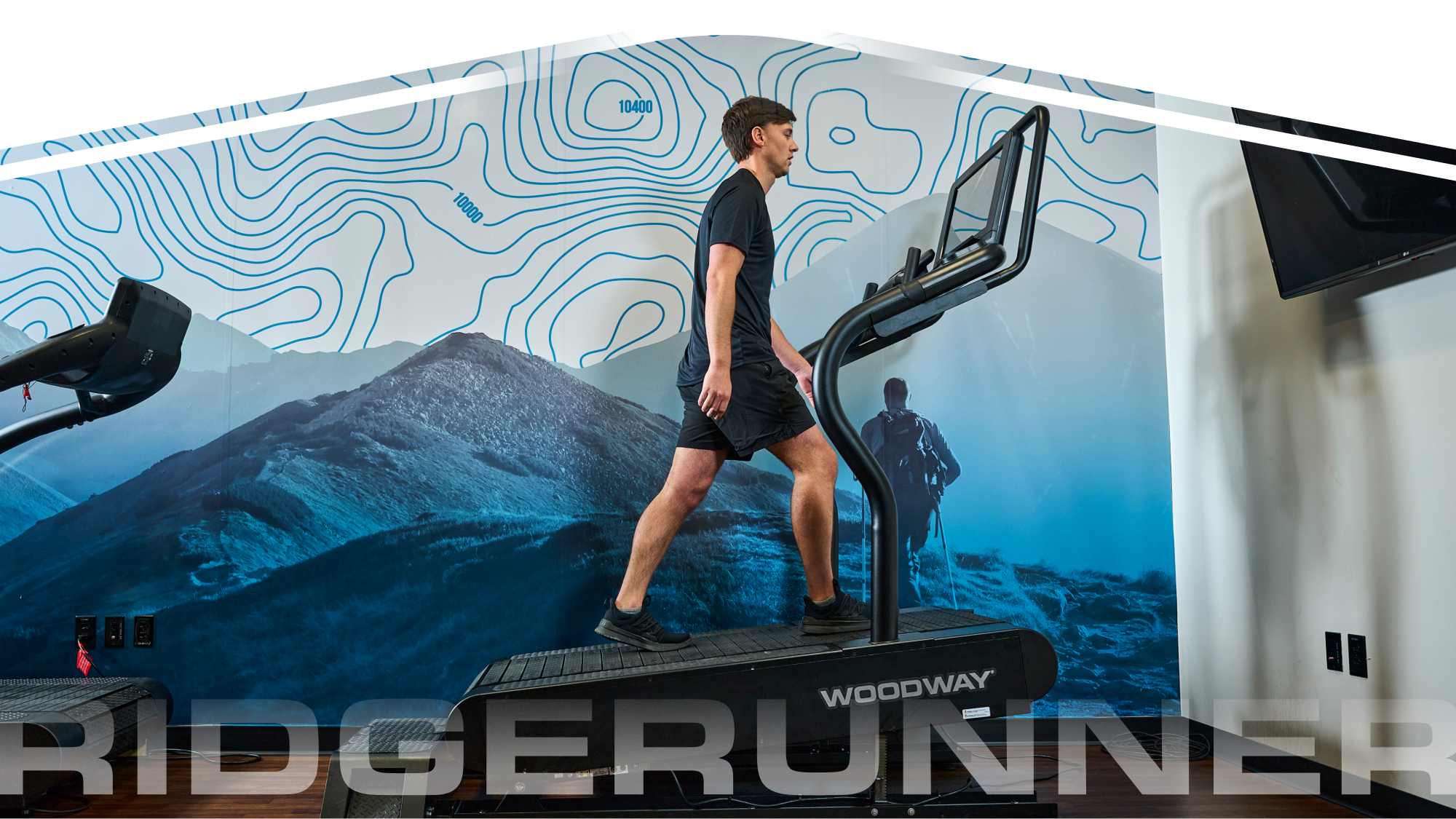 Person walking on Ridge Runner treadmill