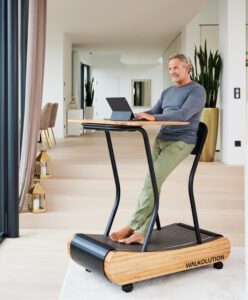 Person on Walkolution Wanderlust treadmill