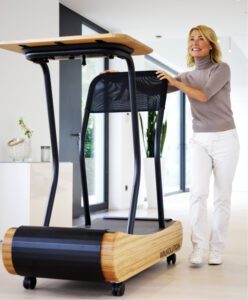 Person moving Walkolution Wanderlust treadmill